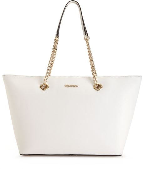 calvin klein key item signature tote