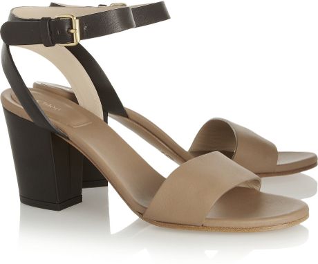 ChloÃ© Two tone Leather Sandals in Black (Neutrals) | Lyst