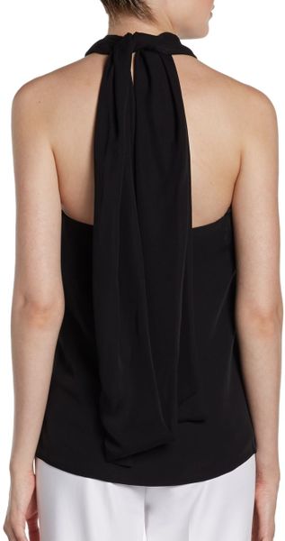 black silk halter top