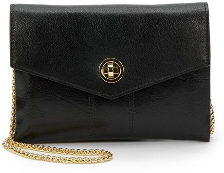 Saks Fifth Avenue Black Leather Convertible Crossbody Bag in Black ...