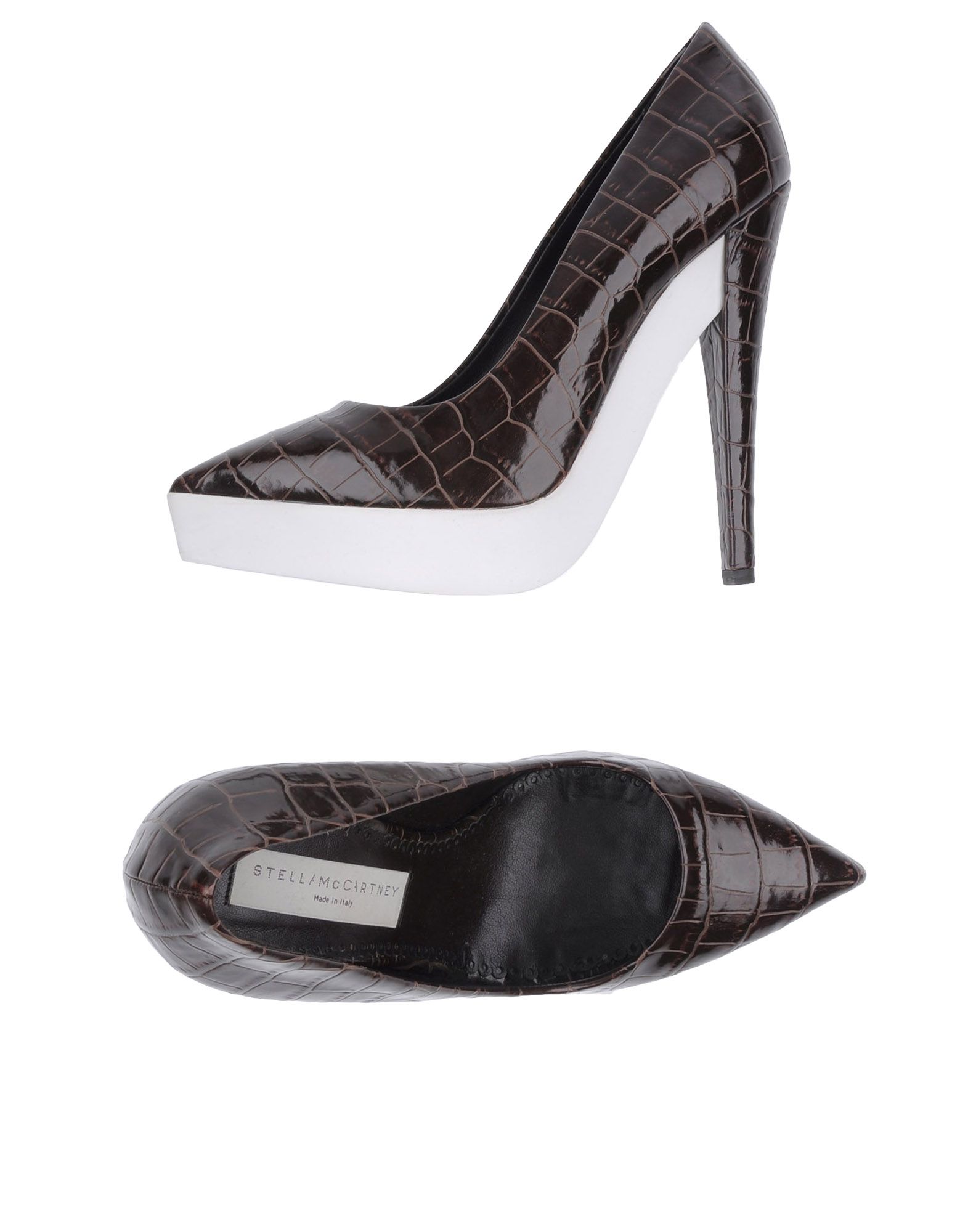dark brown platform pumps
