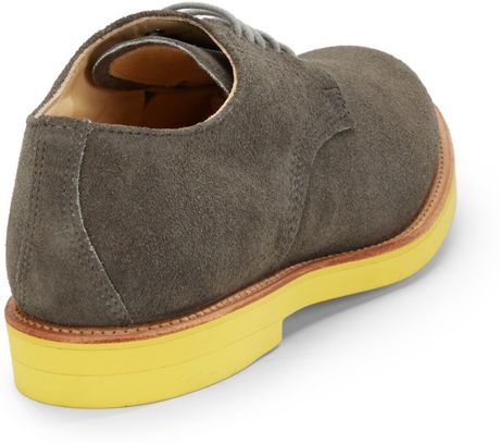 contrast sole derby shoes