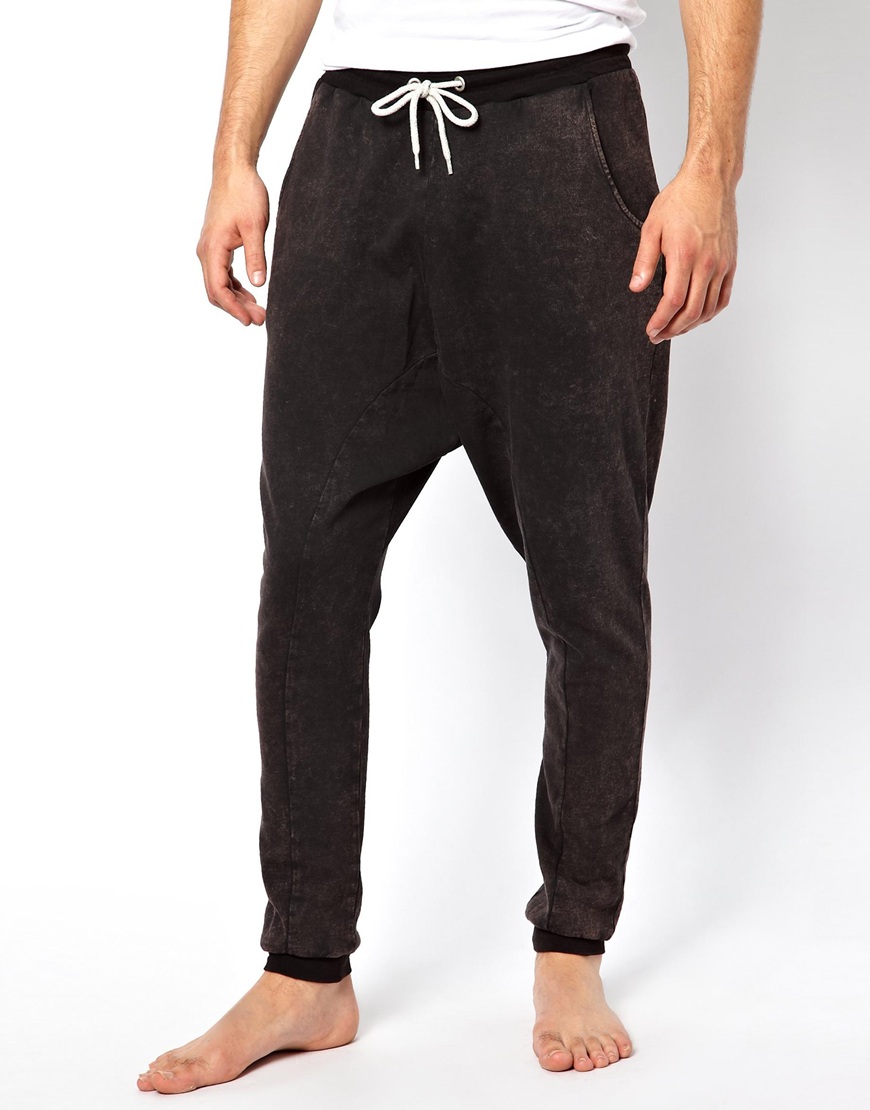 acid wash black joggers