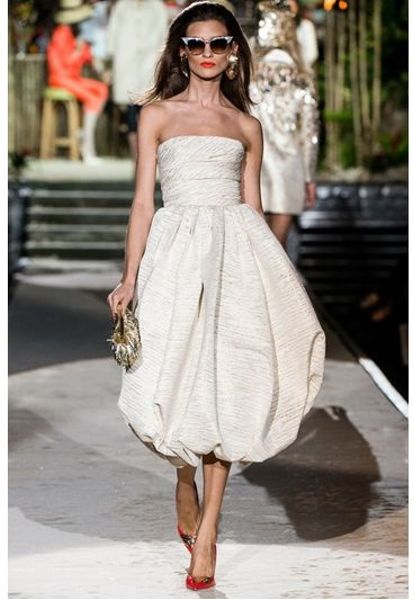 ... Gold Lurex Matte Satin Bustier Dress in White (IVORYGOLD) - Lyst