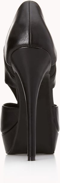 Forever 21 Cutout Platform Heels in Black | Lyst
