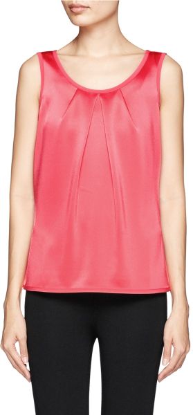 satin sleeveless top uk