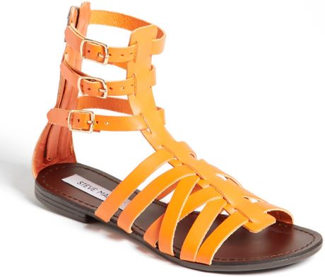 Steve Madden Plato Sandal in Orange | Lyst