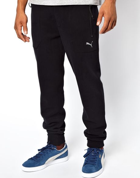 mens black puma sweatpants