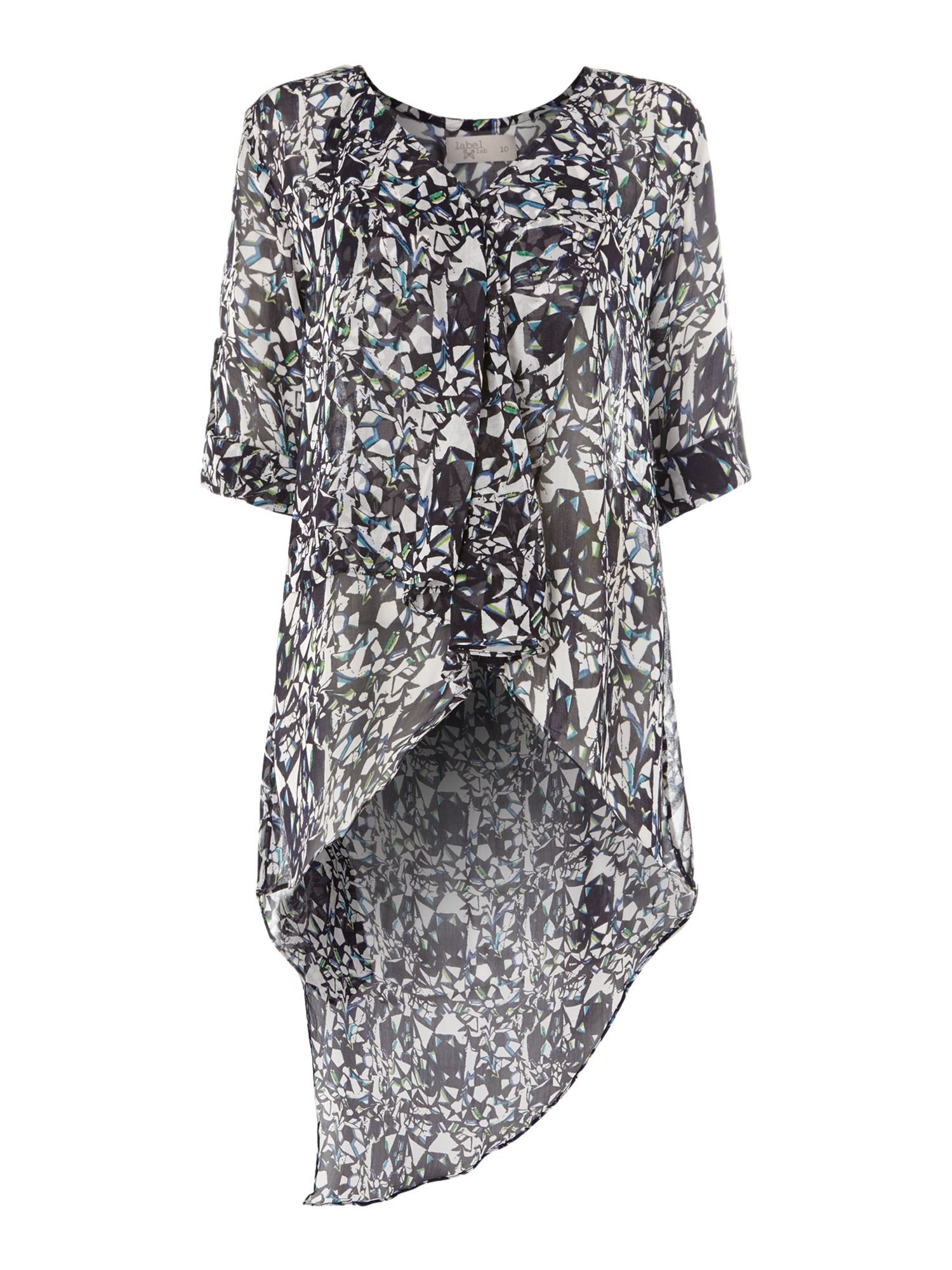 Label Lab Optic Print Long Tail Blouse in Multicolor (MultiColoured) Lyst