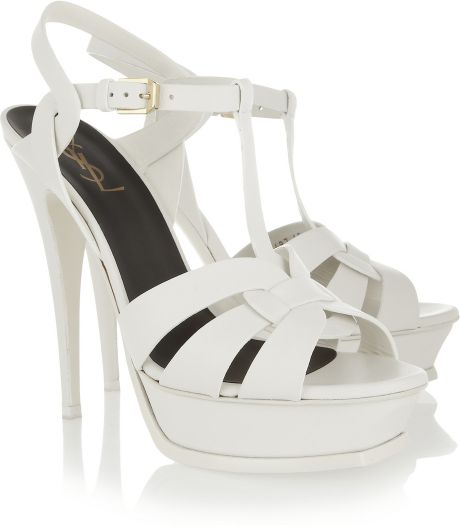 saint laurent sandals white