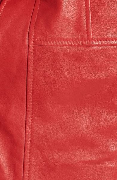 Sejour Lambskin Leather Jacket in Red (Red Tango) - Lyst