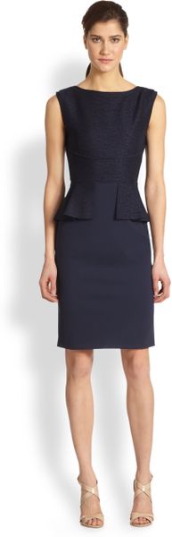 Shejab Maura Dress Navy - Elie Tahari Maura Dress In Blue Navy Multi Lyst shejab maura dress navy elie tahari maura dress in blue navy multi lyst