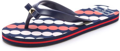 kate spade navy blue flip flops