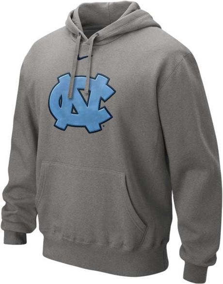 Nike Mens North Carolina Tar Heels Classic Logo Hoodie in Gray for Men | Lyst