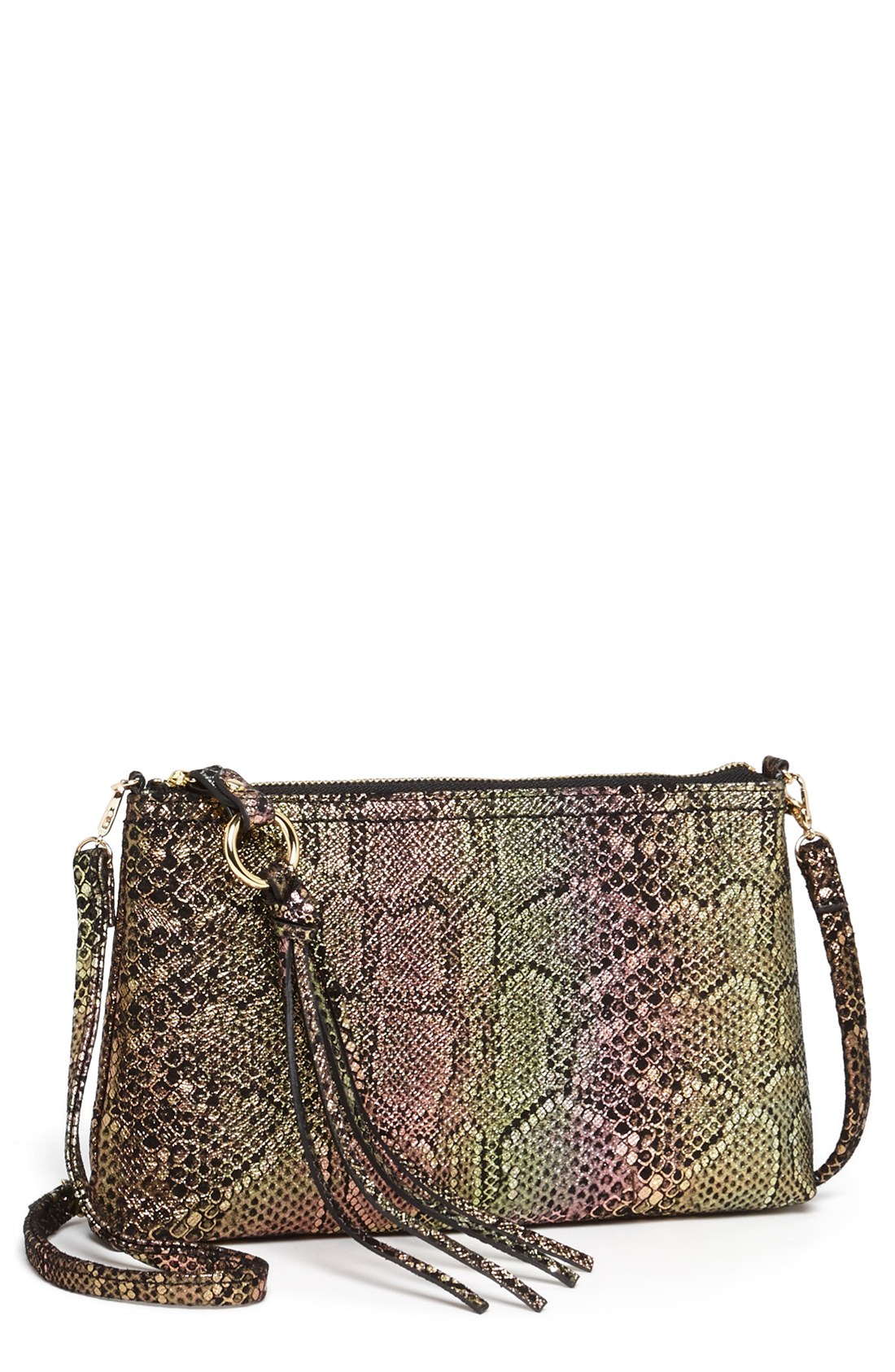 Hobo Darcy Leather Cross Body Bag in Green (Iridescent Exotic) | Lyst