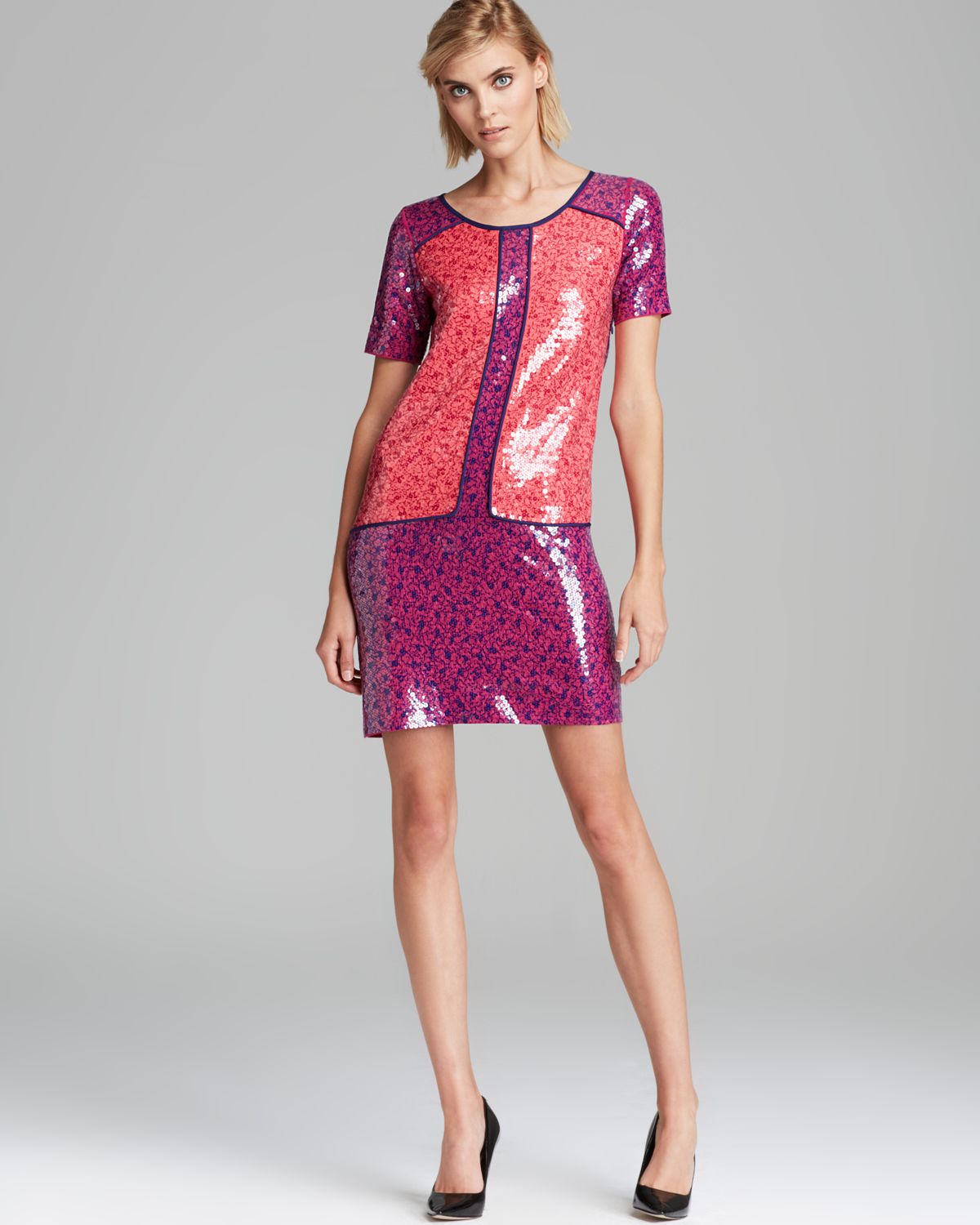 Marc By Marc Jacobs Dress Viola Sequin Printed Jersey in Multicolor