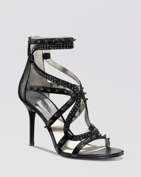 Michael Michael Kors Sandals Larissa High Heel in Black | Lyst