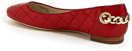 michael kors red flat
