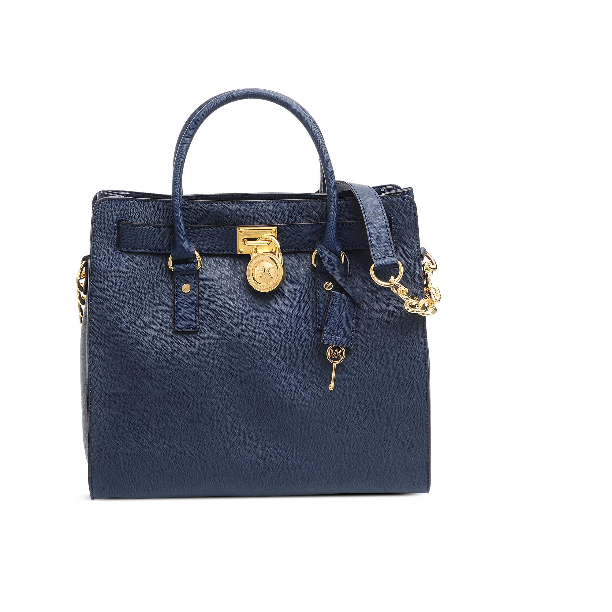 Michael Kors Hamilton Large Leather Bag in Blue (navy) Michael Kors Hamilton Large Leather Bag in Blue (navy)