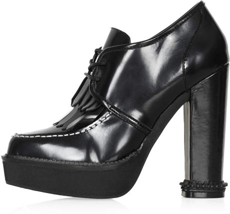 black square toe platform heels