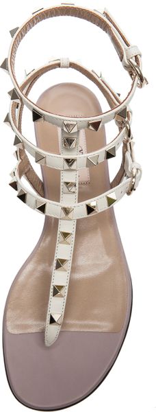 valentino ivory rockstud shoes
