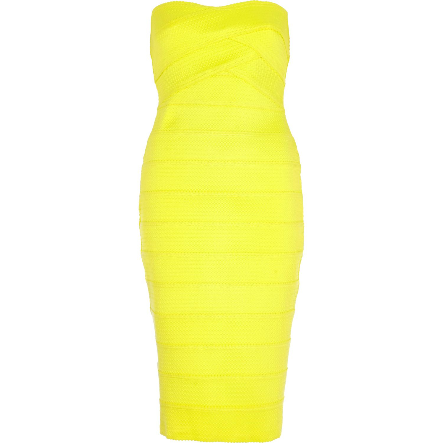 lime green bandeau dress