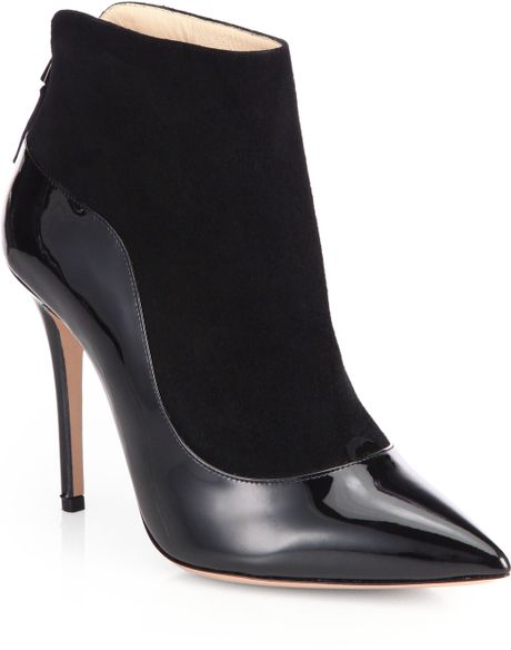 cheap black leather ankle boots