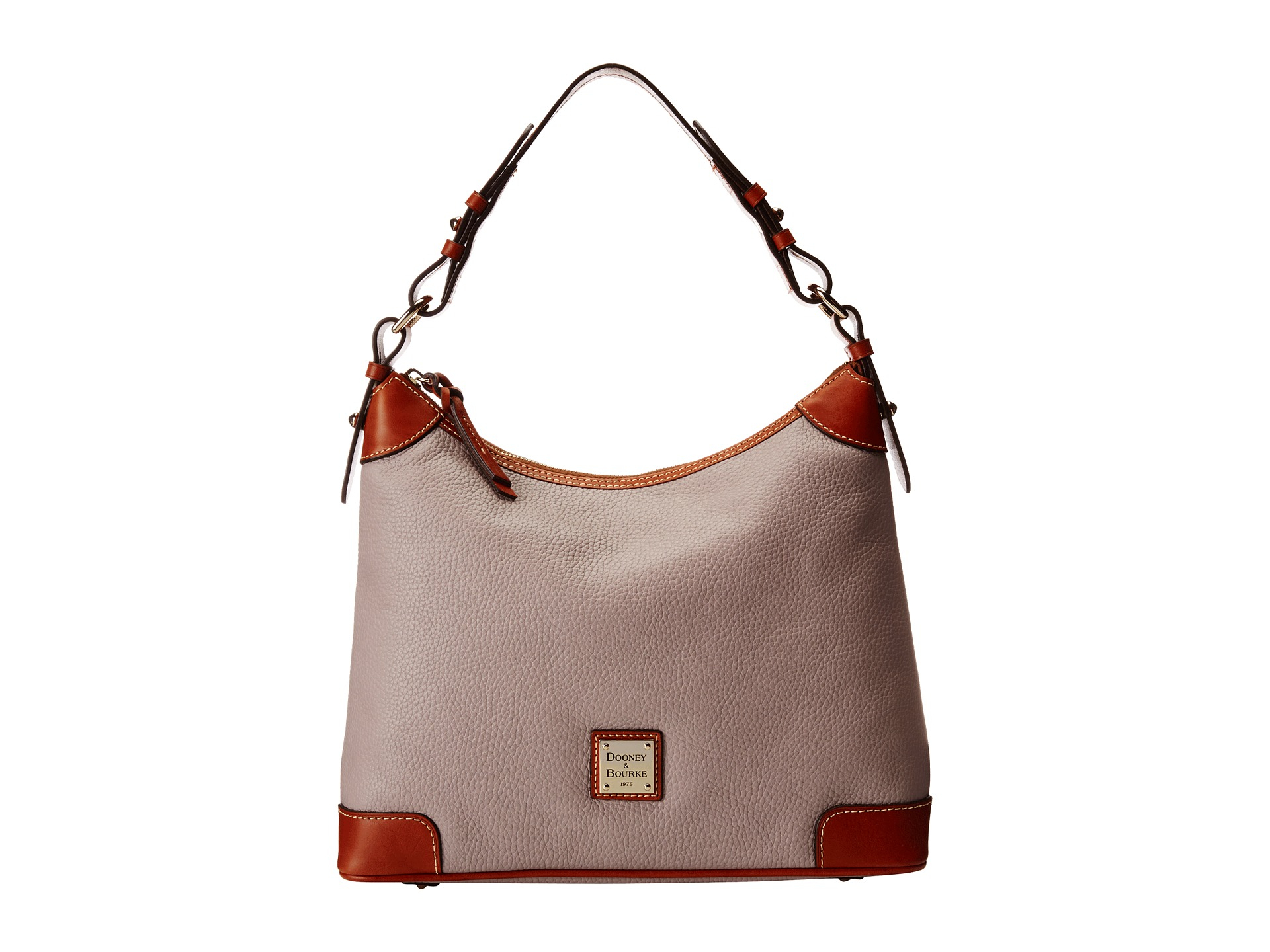 Lyst Dooney Bourke Pebble Leather Hobo In Natural