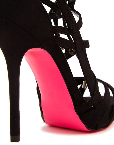 carvela black heeled sandals