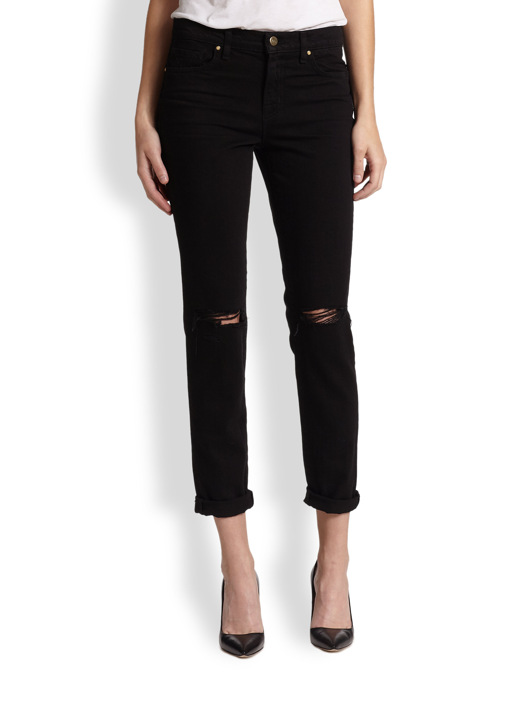 black boyfriend jeans womens