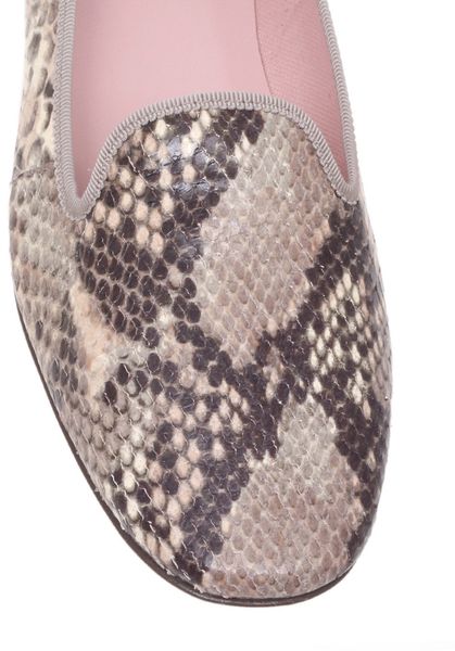 snake print ballerinas