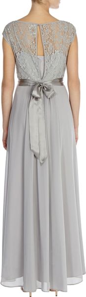 Coast Lori Lee Lace Maxi Dress in Silver (Metallics) | Lyst