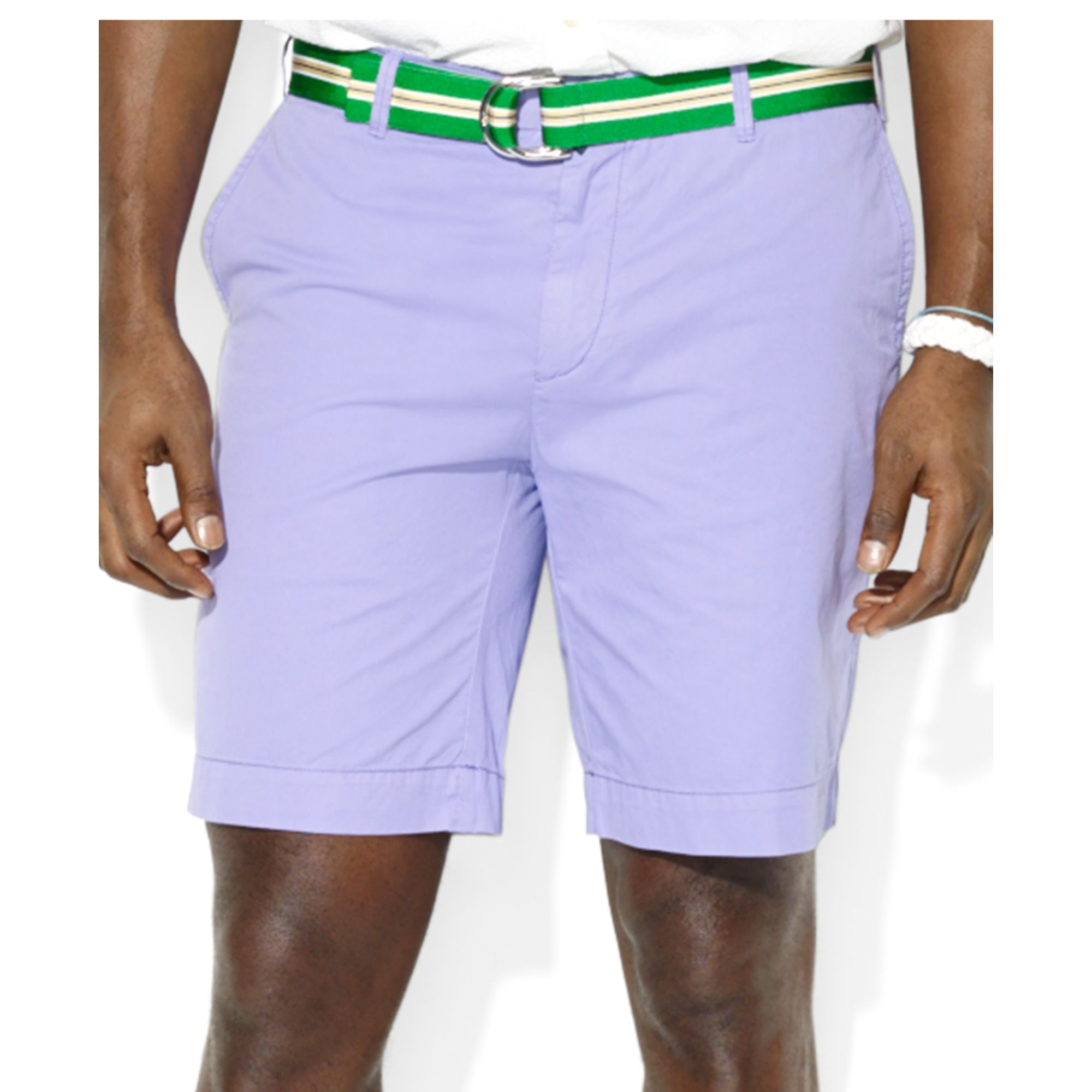 what to wear with lilac shorts for men