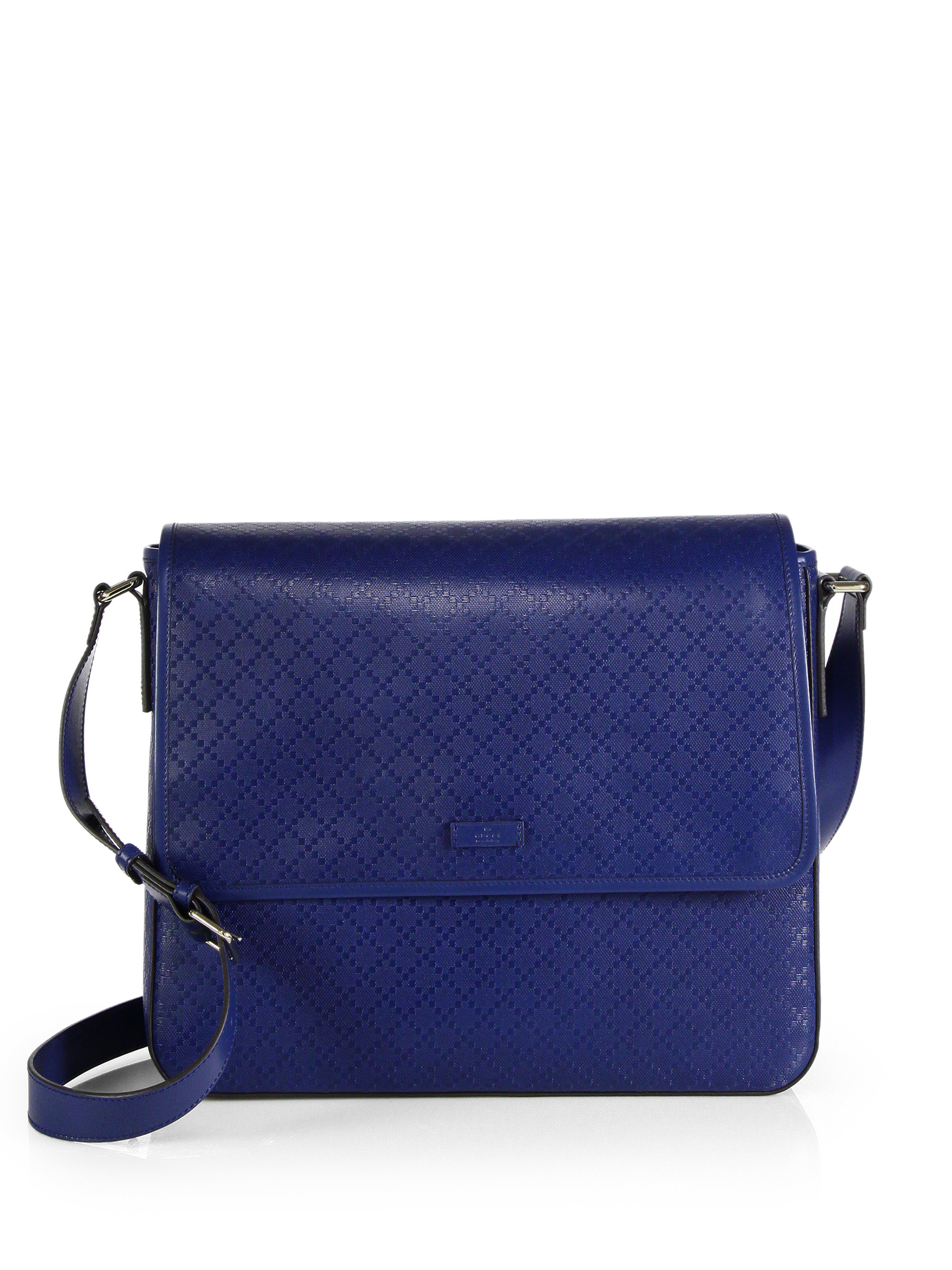 Gucci Diamante Lux Leather Messenger Bag in Blue for Men (ROYAL BLUE) Gucci Diamante Lux Leather Messenger Bag in Blue for Men (ROYAL BLUE)