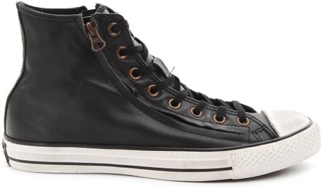 leather zipper converse