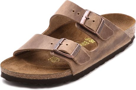 birkenstock 2 strap brown
