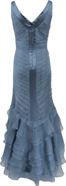 layered chiffon gown