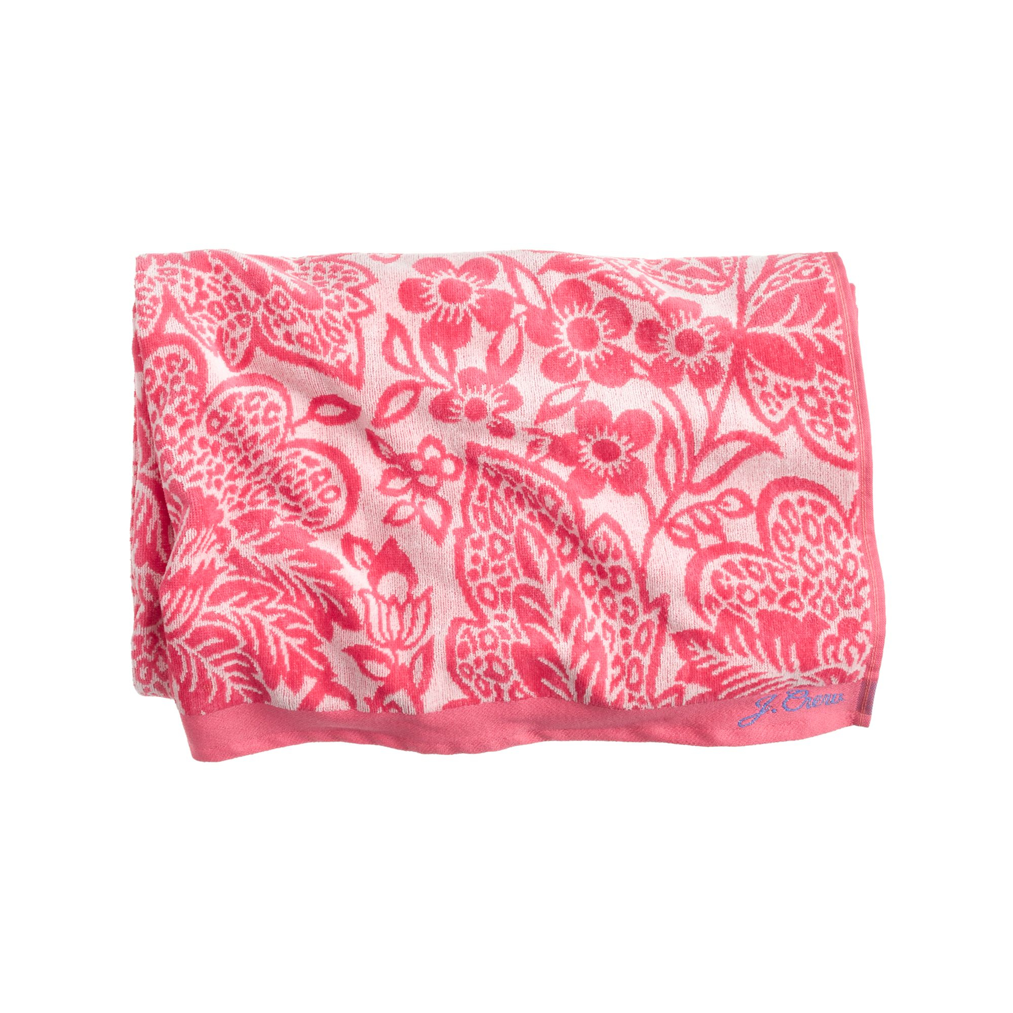 J.crew Beach Towel in Pink (pozzoli pink) Lyst