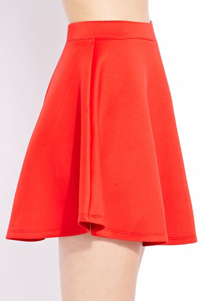 Forever 21 Favorite Skater Skirt in Red | Lyst