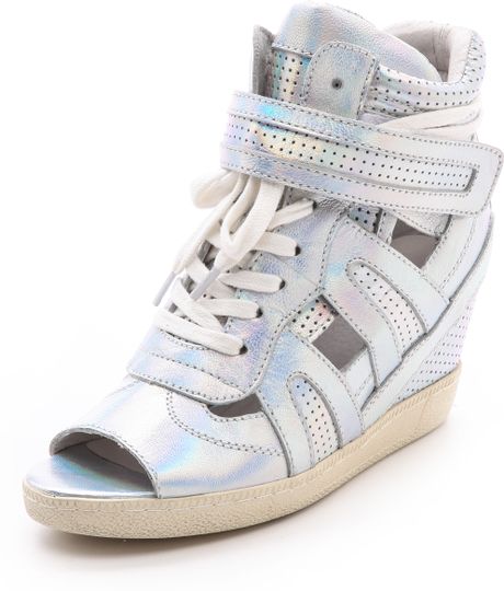 olive wedge sneakers