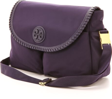 Tory Burch Marion Nylon Baby Bag Blue Ink in Purple (Blue Ink) | Lyst