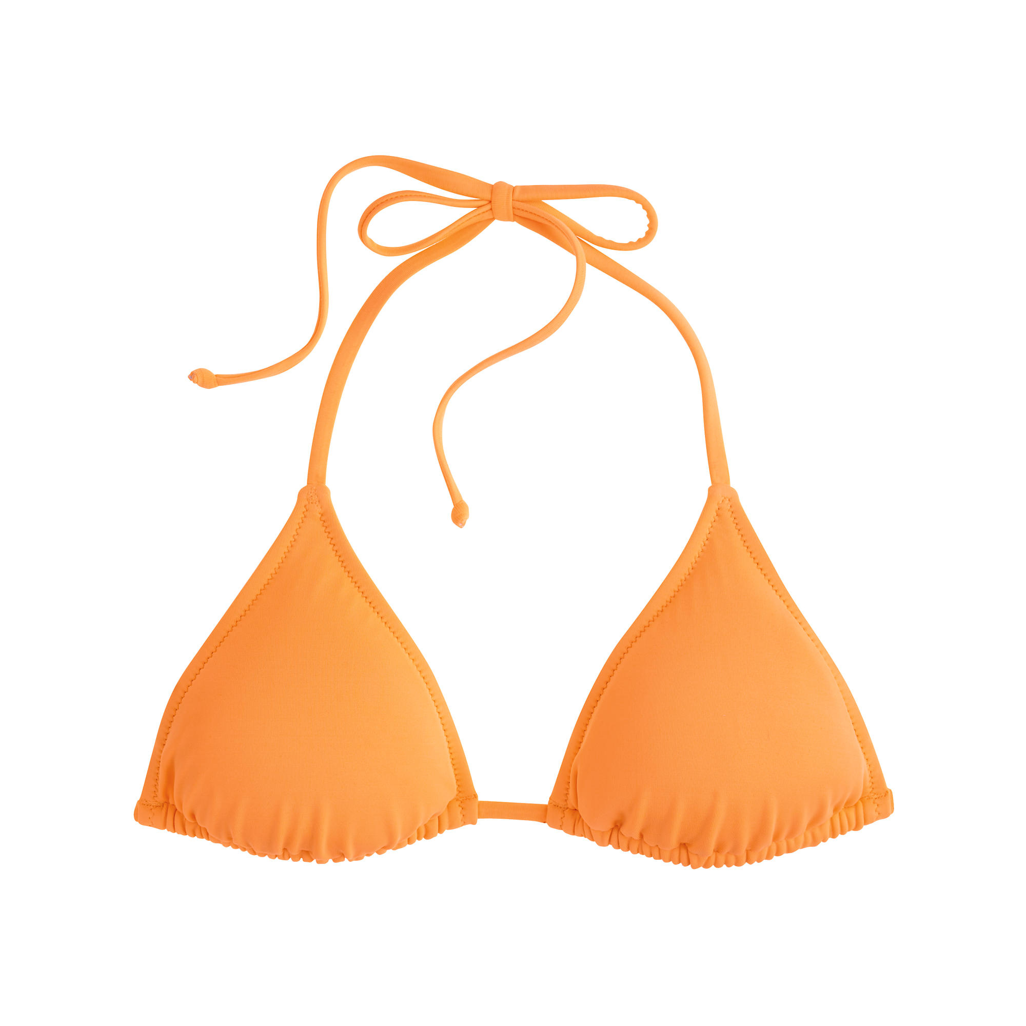 J Crew Neon String Bikini Top In Orange Lyst