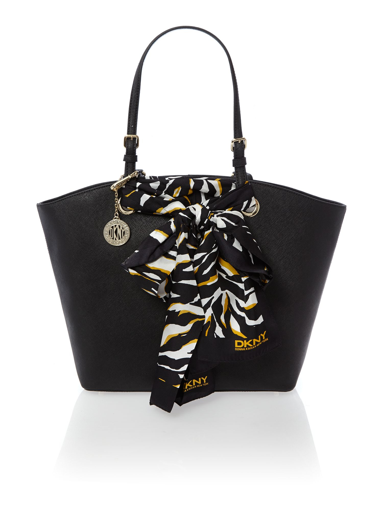 Dkny Black Large Scarf Tote Bag in Black Lyst