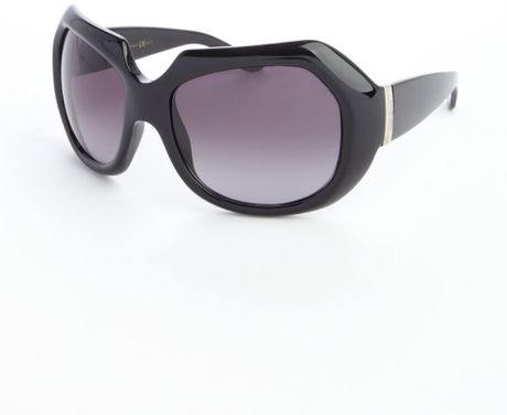 Saint Laurent Black Acrylic Thick Frame Large Rectangle ...