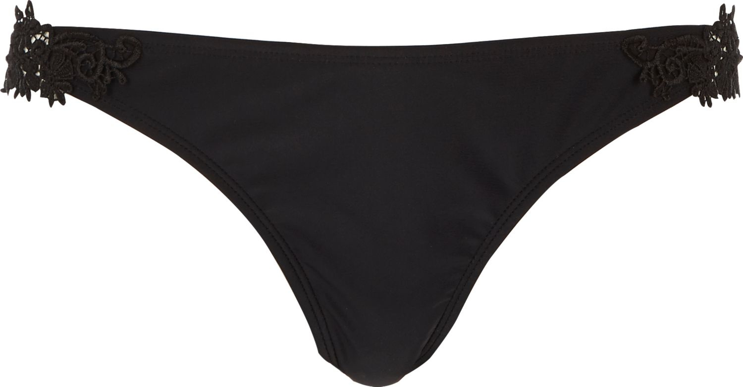 Lyst River Island Black Lace Low Rise Bikini Bottoms In Black