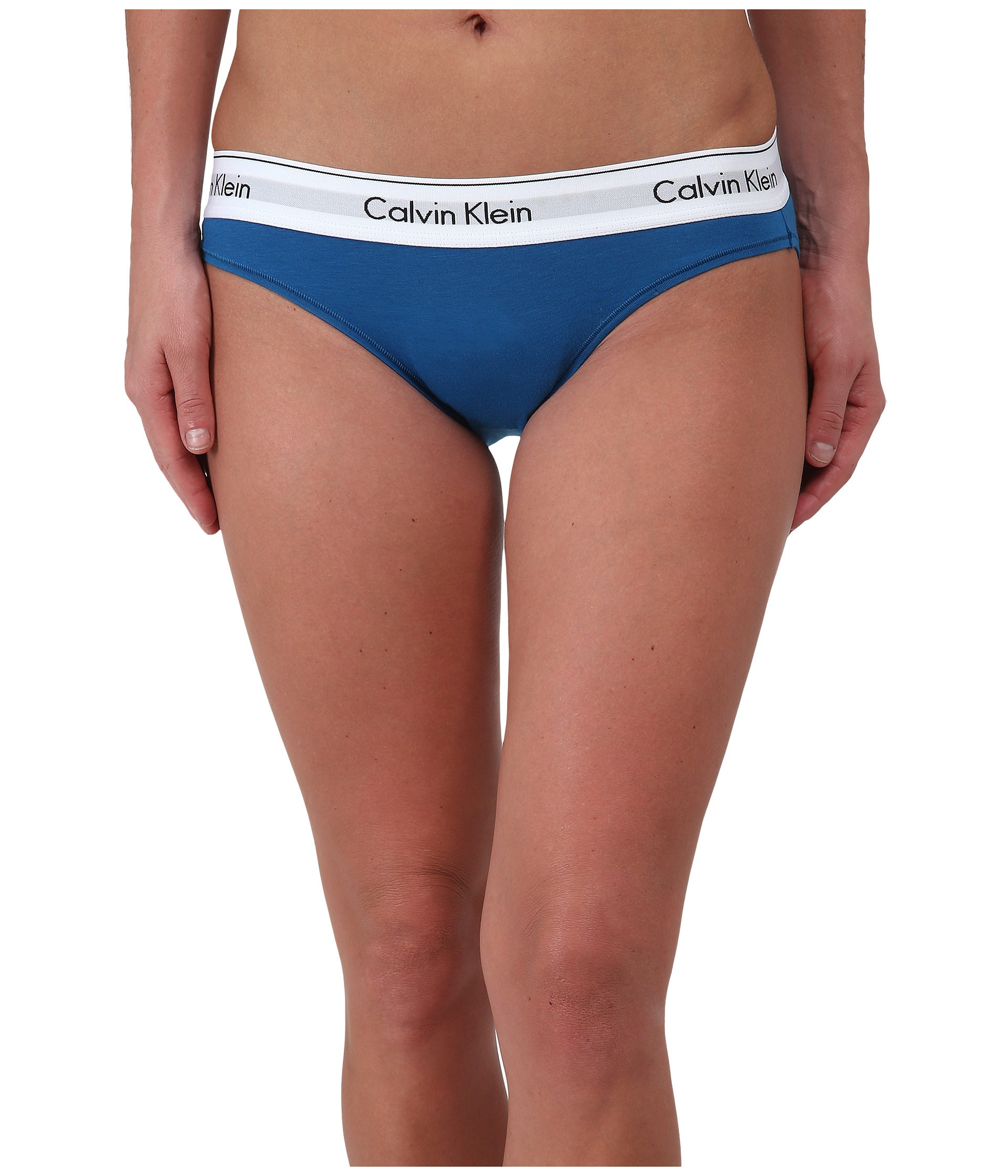 Calvin Klein Modern Cotton Bikini In Blue Blue River Lyst