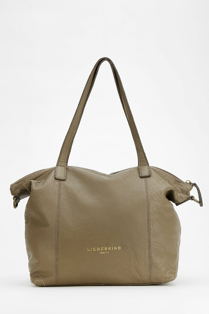 Urban Outfitters Liebeskind Oversized Leather Tote Bag in Green | Lyst