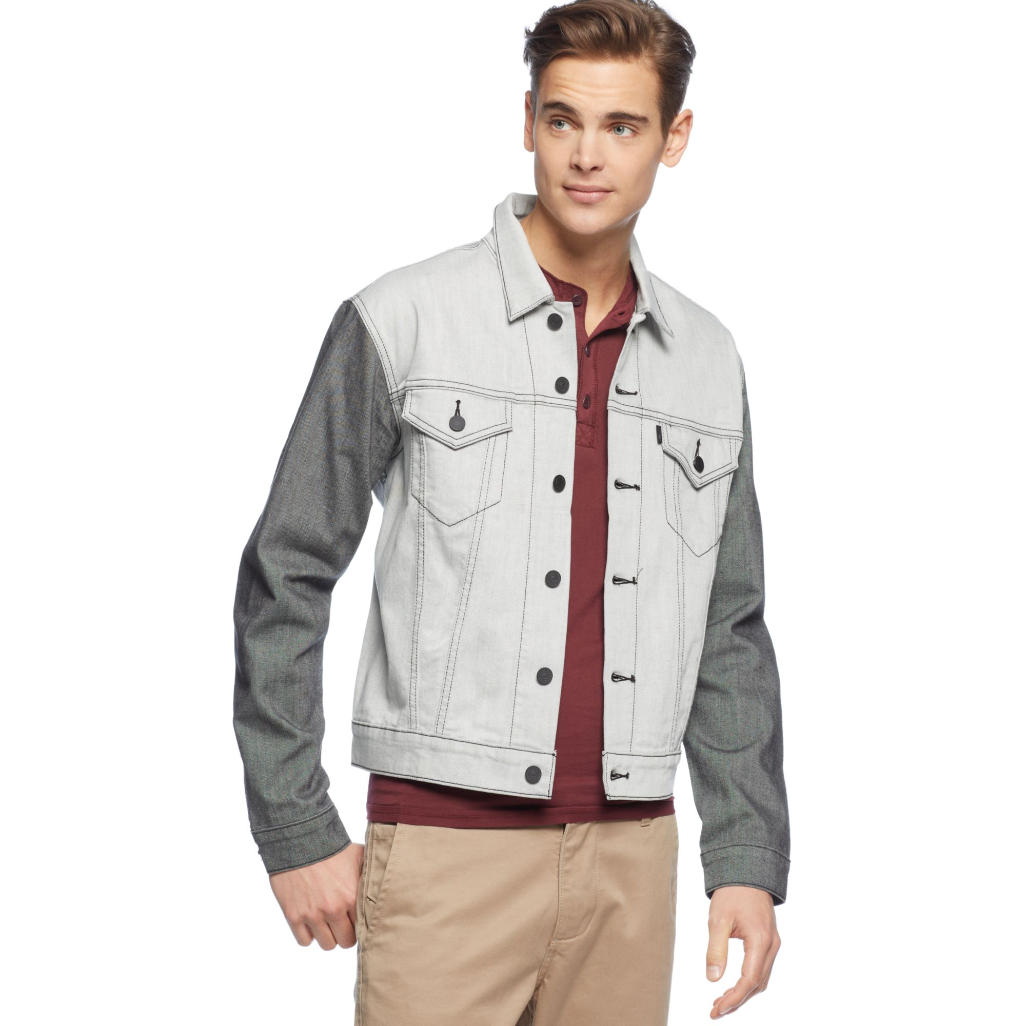 white levis jacket men's