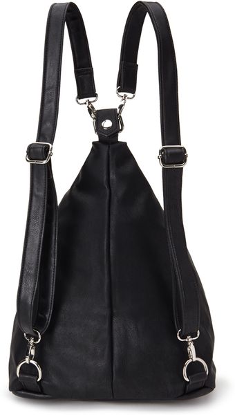 Forever 21 Convertible Zip-Front Backpack in Black