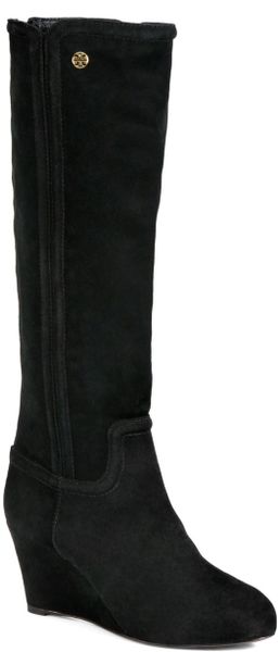 tory burch knee high suede boots